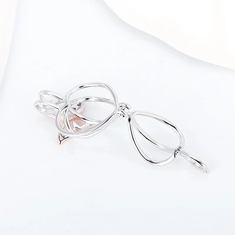 Женский кулон-бабочка CLUCI SC364SB Серебряный кулон с подвеской из розового золота 925