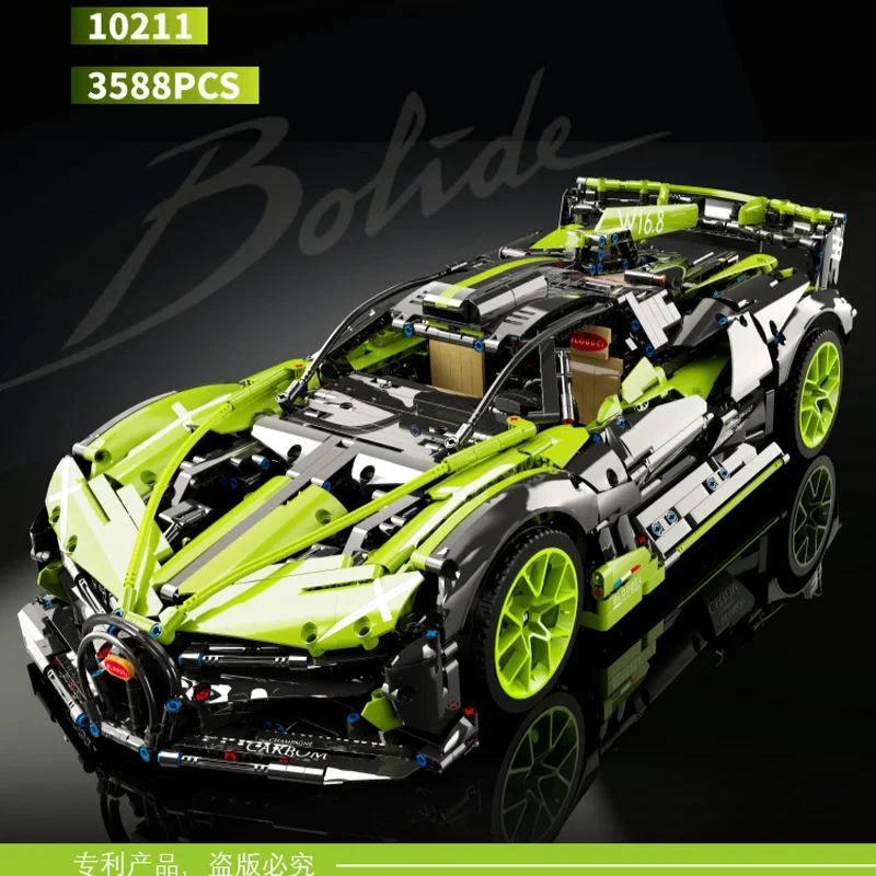 

K-BOX 10211 Sports Racing Car Green 3588 PCS MOC Building Blocks Assembled Model Sets Kids Toys DIY Birthday Gifts for Friends