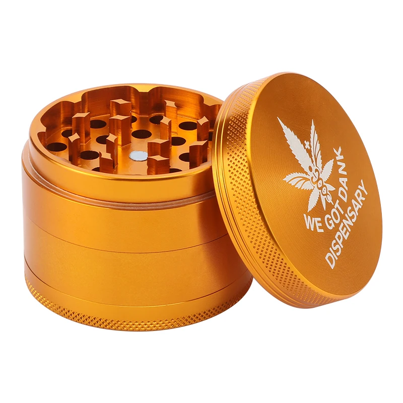 4-слойная измельчитель для табака Классическая Металлическая травяной специй