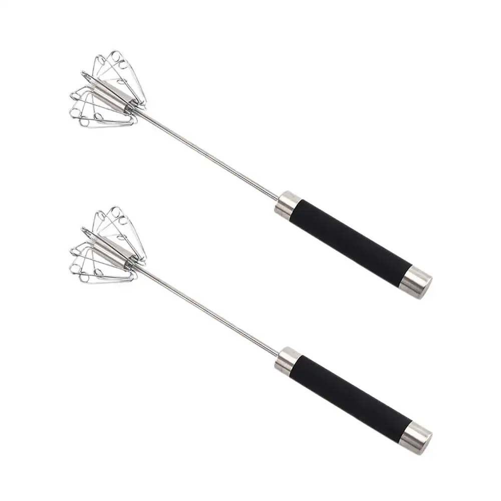 

2pcs Egg Whisk Egg Beater Stainless Steel Manual Mixer Cream Mixer Kitchen Baking Cooking Tools