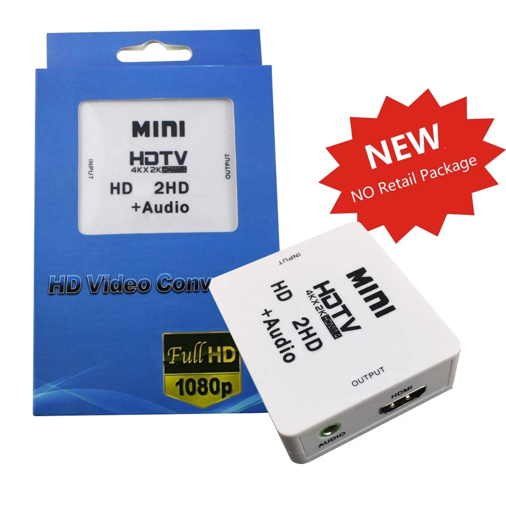 

Mini HDMI2HDMI 4Kx2K HDTV HD HDMI-Compatible to HDMI-Compatible Analog Audio Video Converter Splitter Adapter 1.4V