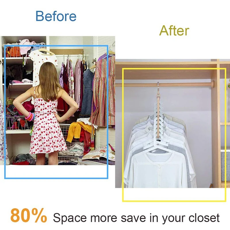 Волшебные вешалки-органайзеры вращающиеся Противоскользящие вешалки