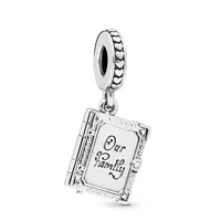 original 925 sterling silver charm mothers love family book pendant fit pandora women bracelet necklace diy jewelry