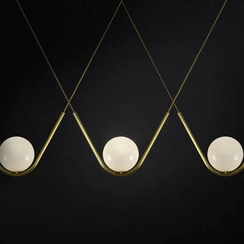 

Современные светодиодные металлические подвесные светильники из кованого железа и стекла, круглый шар, латунный стержень, подвесной свети...