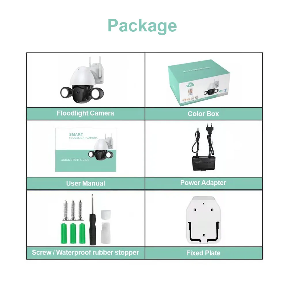 

Tuya Smart Wifi IP Camera AI Human Detection Wireless Outdoor Camera PTZ Surveillance Waterproof Color Night Mini CCTV Camera
