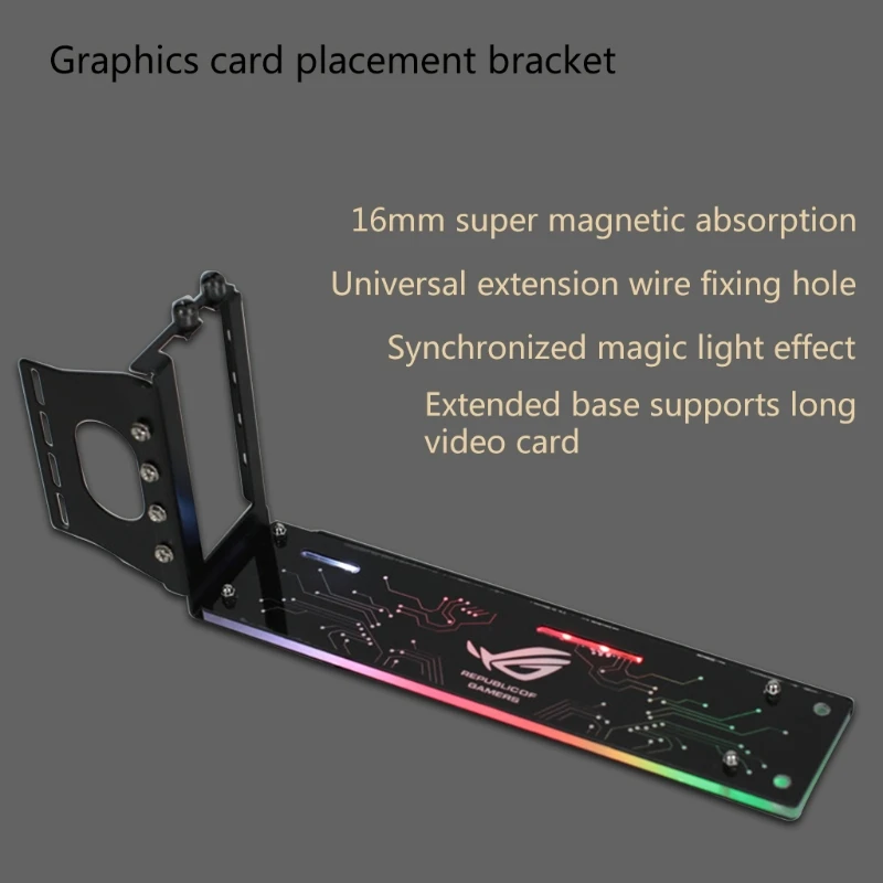 

Вертикальный Графический Штатив для графического процессора с подставкой/основанием для-держателя шасси ATX со светодиодом 5 в 3pin ARGB aura Sync HCCY