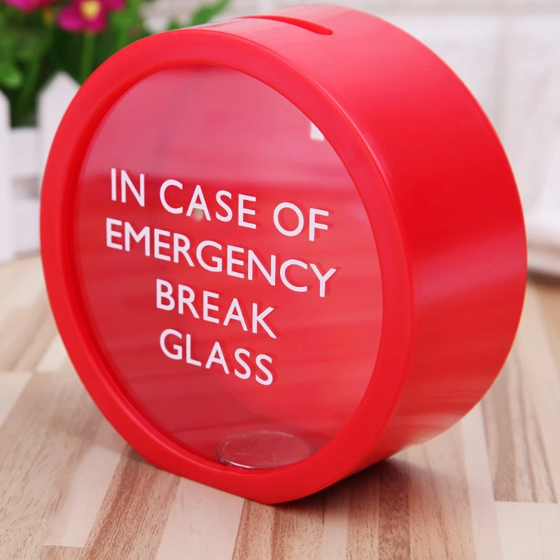 Аварийная Копилка в чехле с экстренным перерывом стеклянная новинка сберегающая