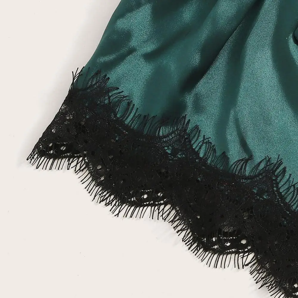 Женская атласная пижама соблазнительные комплекты белья корсет кружевное