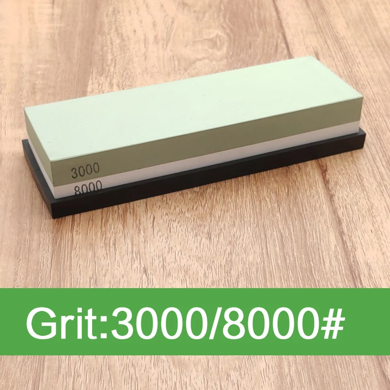 Двухсторонний натуральный белый корунд точильный камень для кухонного ножа