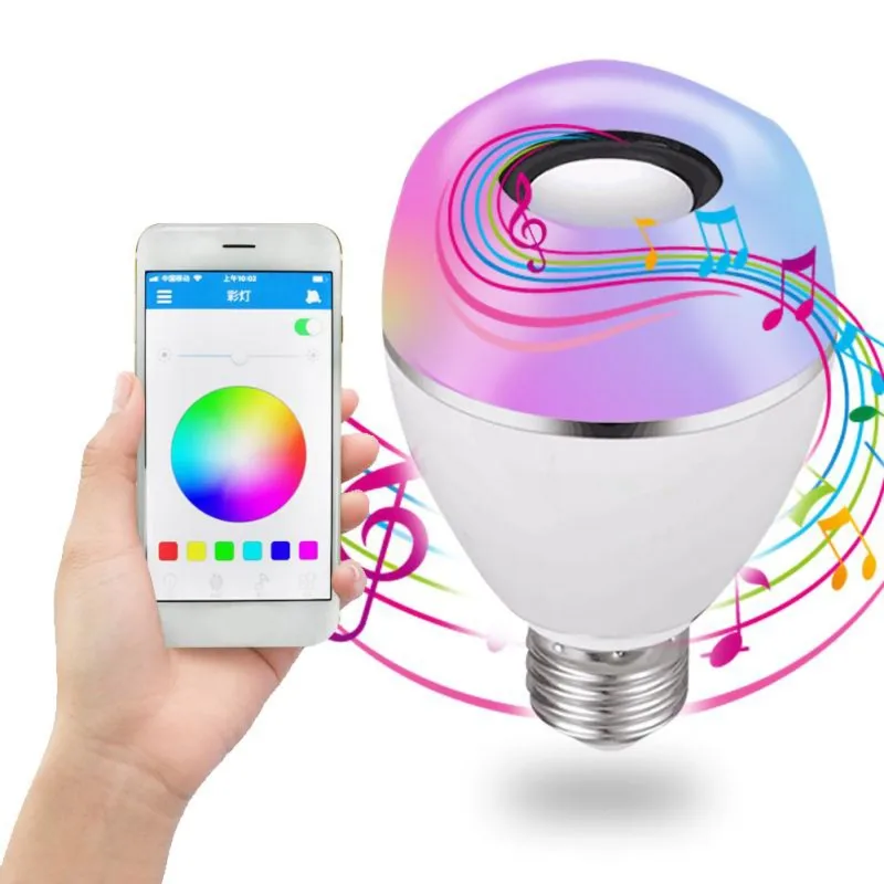 Bluetooth беспроводной умный светодиодный светильник лампа динамик RGB E26 базовый цвет