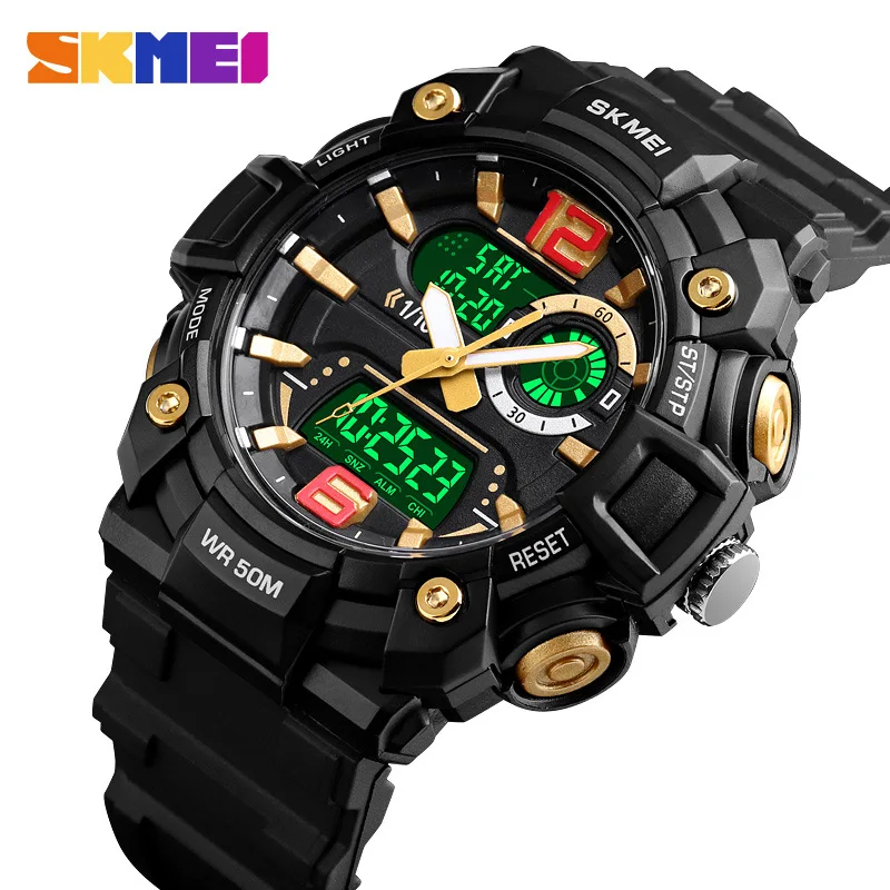 

2021 men's watch multifunctional shockproof military camouflage fashion casual electronic watch business waterproof student watc