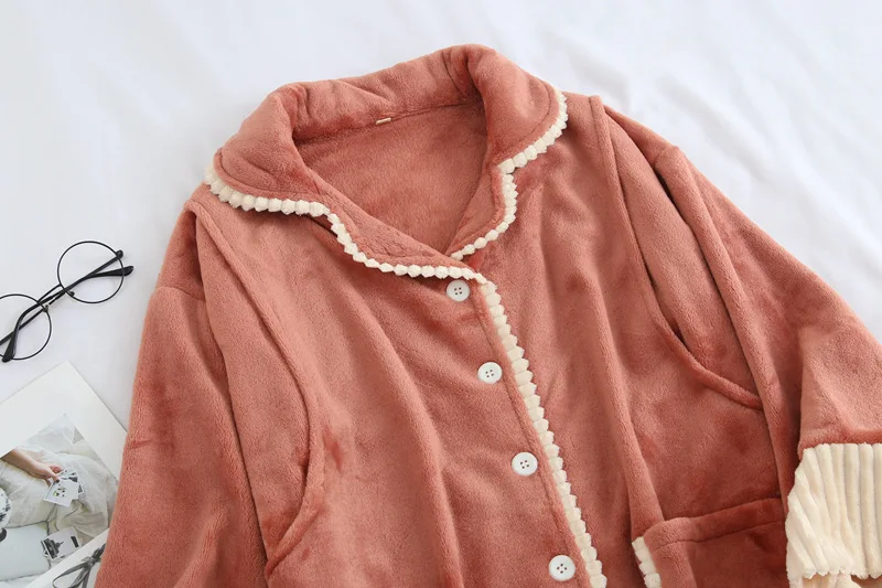 Fdfklak фланелевые пижамы для беременных кормящих грудью Пижама с длинными рукавами