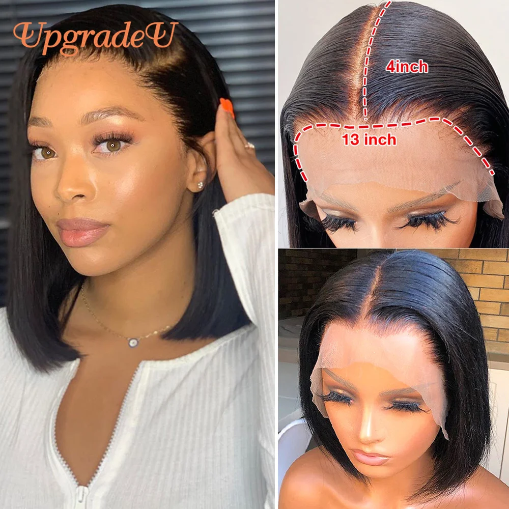 

UpgradeU 13x1 Short Bob Lace Front Human Hair Wigs Pixie Cut Straight Bob Human Hair Wig Short Bob Lace Frontal Wig For Women