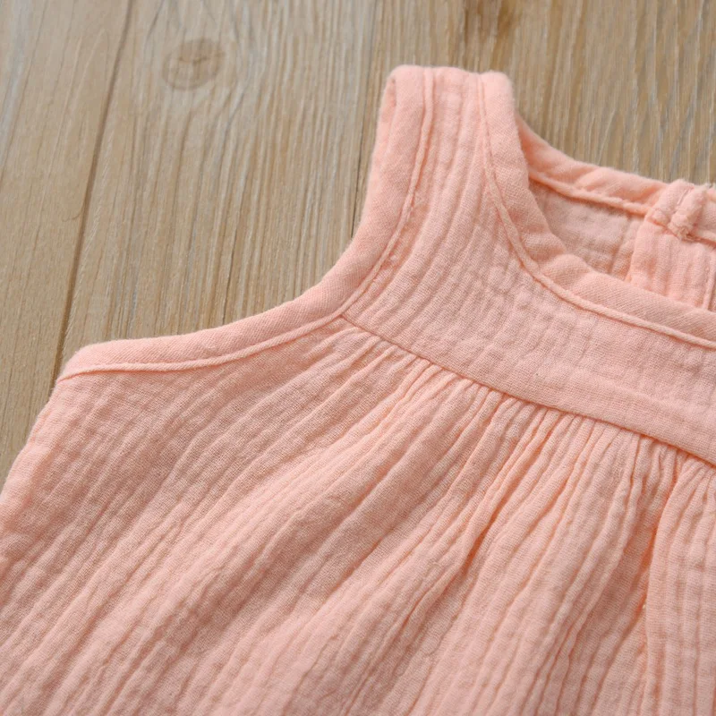 Детский летний костюм из хлопка и льна разноцветные мягкие топы шорты для