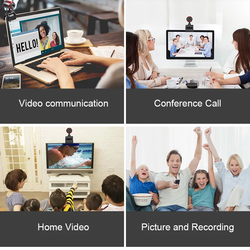 

Digital External Camera Built-in Microphone High Definition Cameras USB Connect for Online Class Video Conferencing NC99