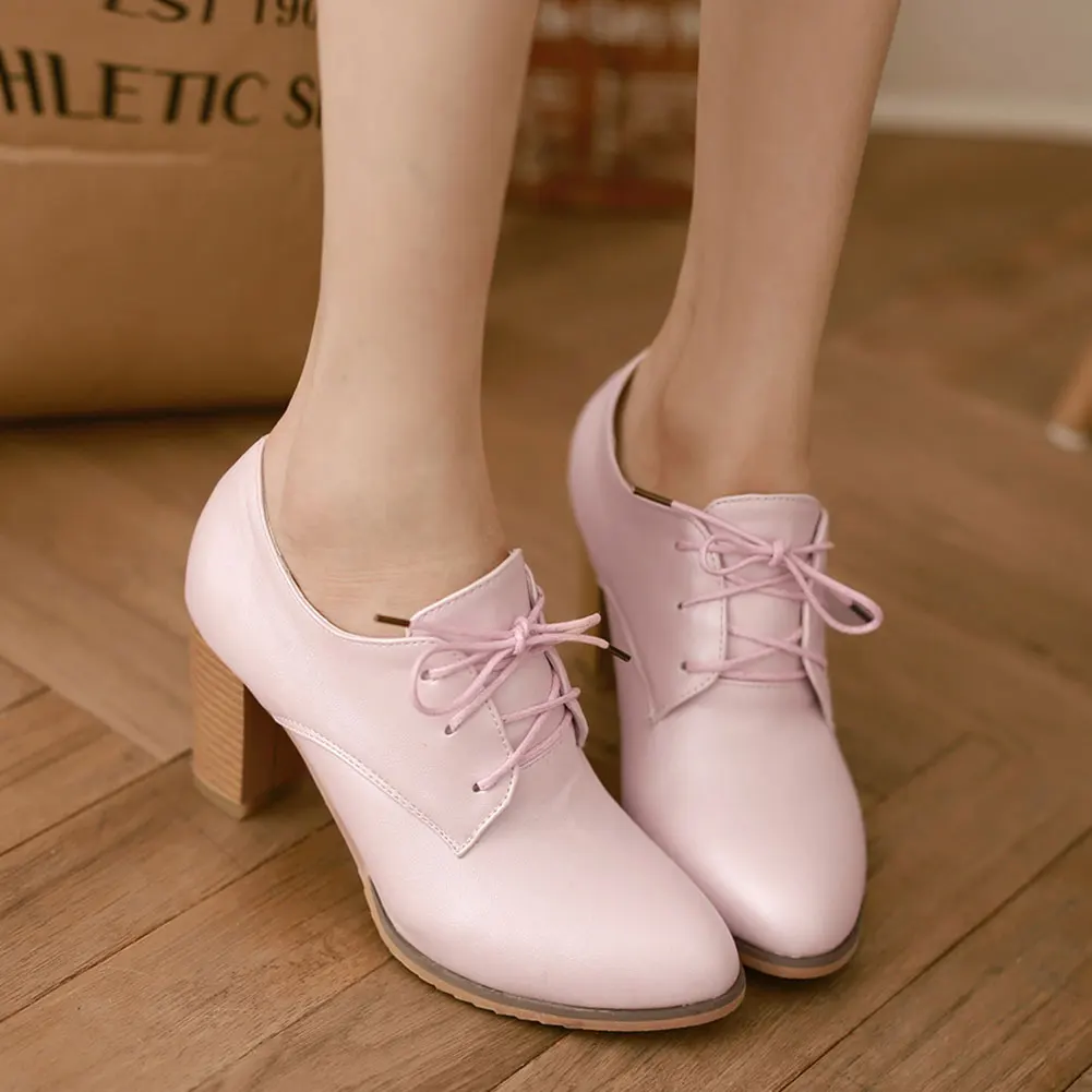 

Karinkuna Hot Sale Big Size 33-43 Shallow Female Pumps Pointed Toe Square High Heels Pumps Women 2020 Sweet Party Pumps Woman