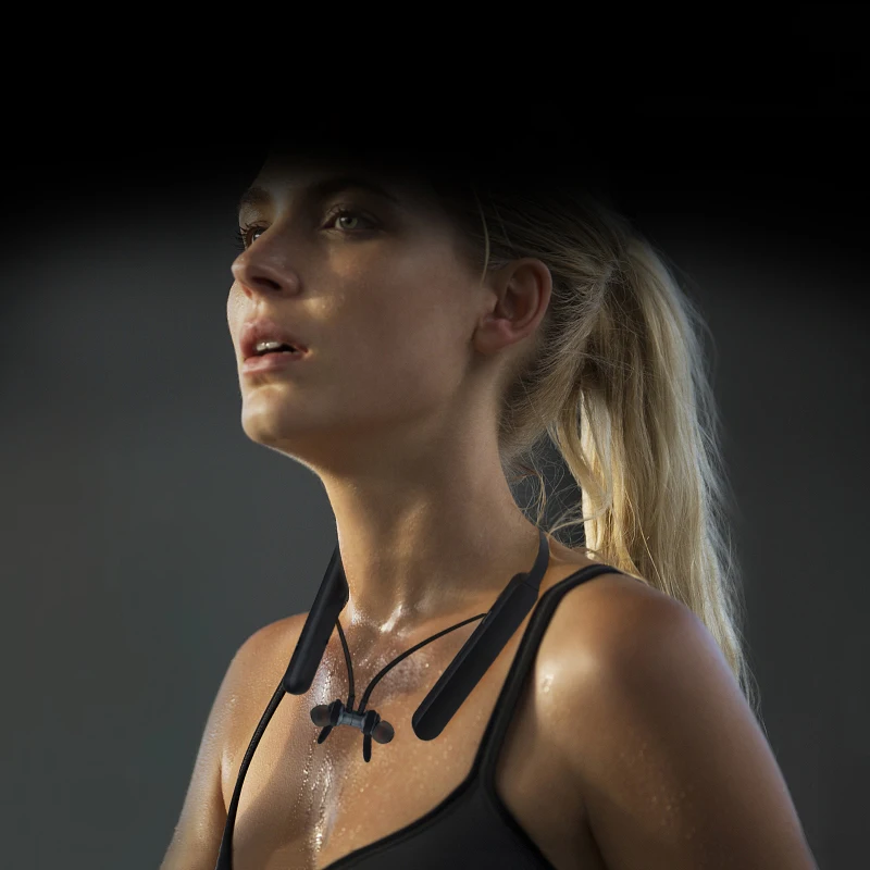 Новинка Bluetooth наушники с шейным ободом спортивные для бега фитнеса стерео HiFi
