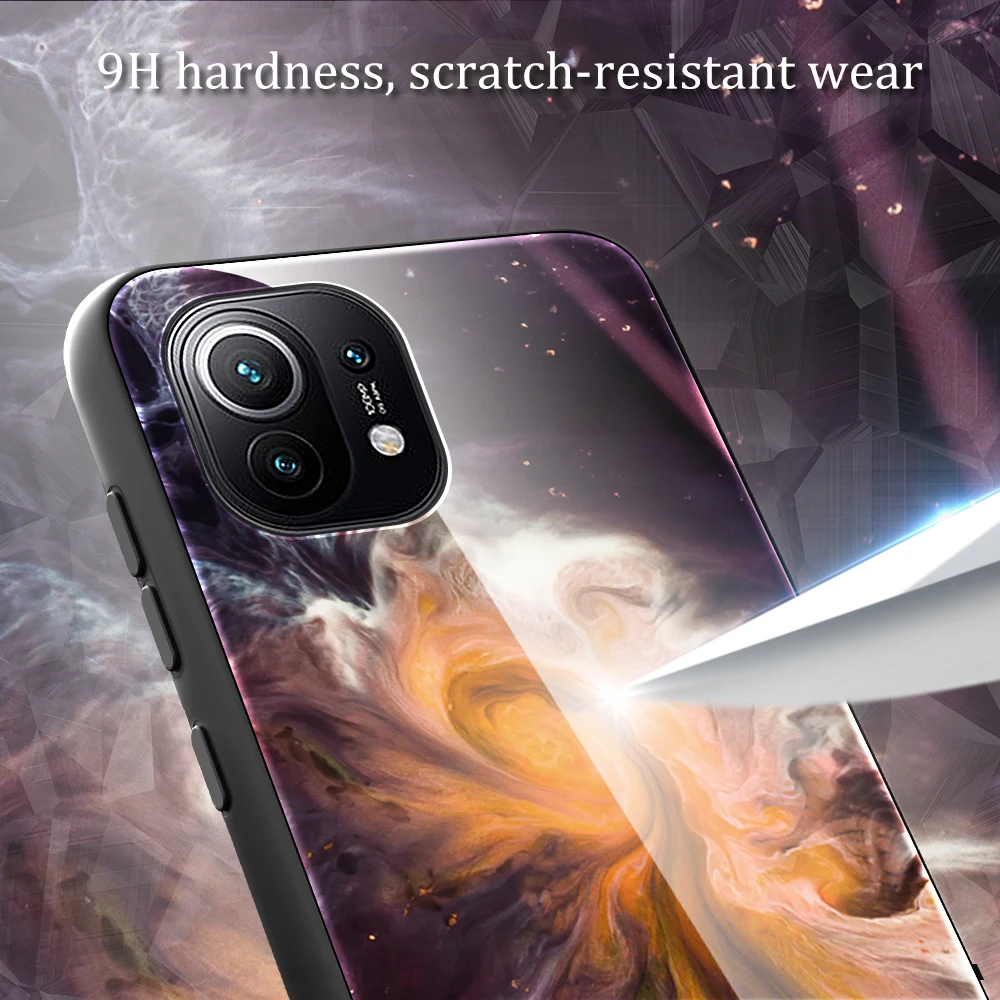 

Marble Tempered Glass Case For Xiaomi Mi 11 10 T Pro Lite Ultra Edge Soft Silicone Cover For Xiaomi Mi 9 8 Lite SE Protect Coque