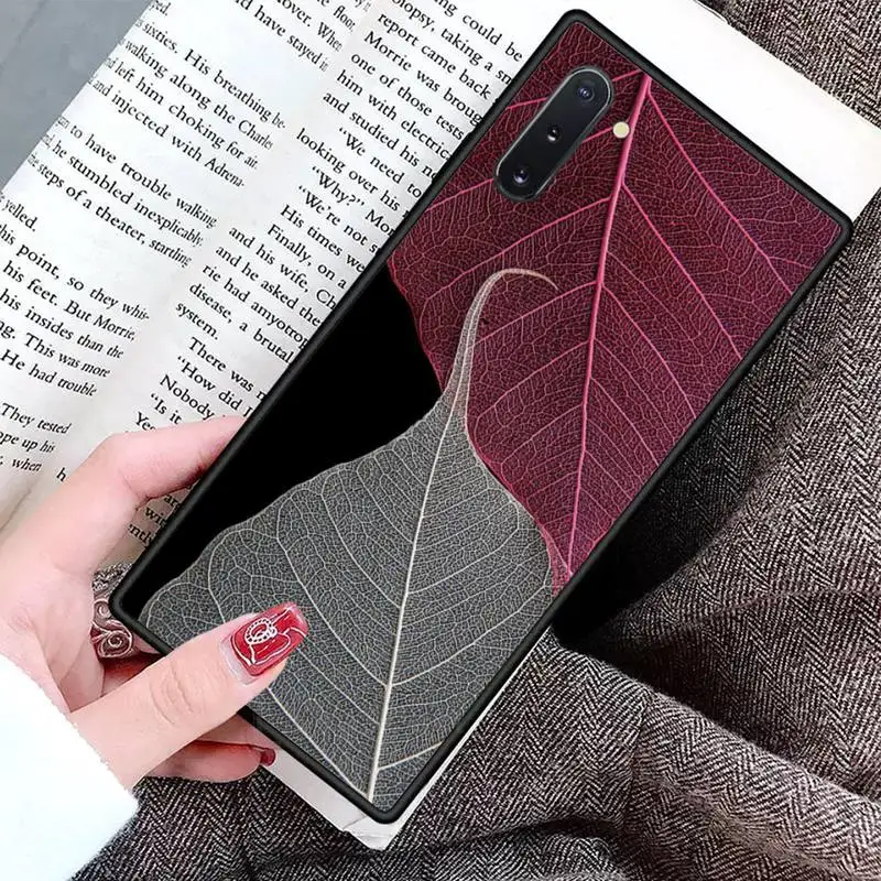 

Transparent leaves aesthetics Phone Case For Samsung Galaxy S8 S9 S10 Plus S10E Note 3 4 5 6 7 8 9 10 Pro Lite cover