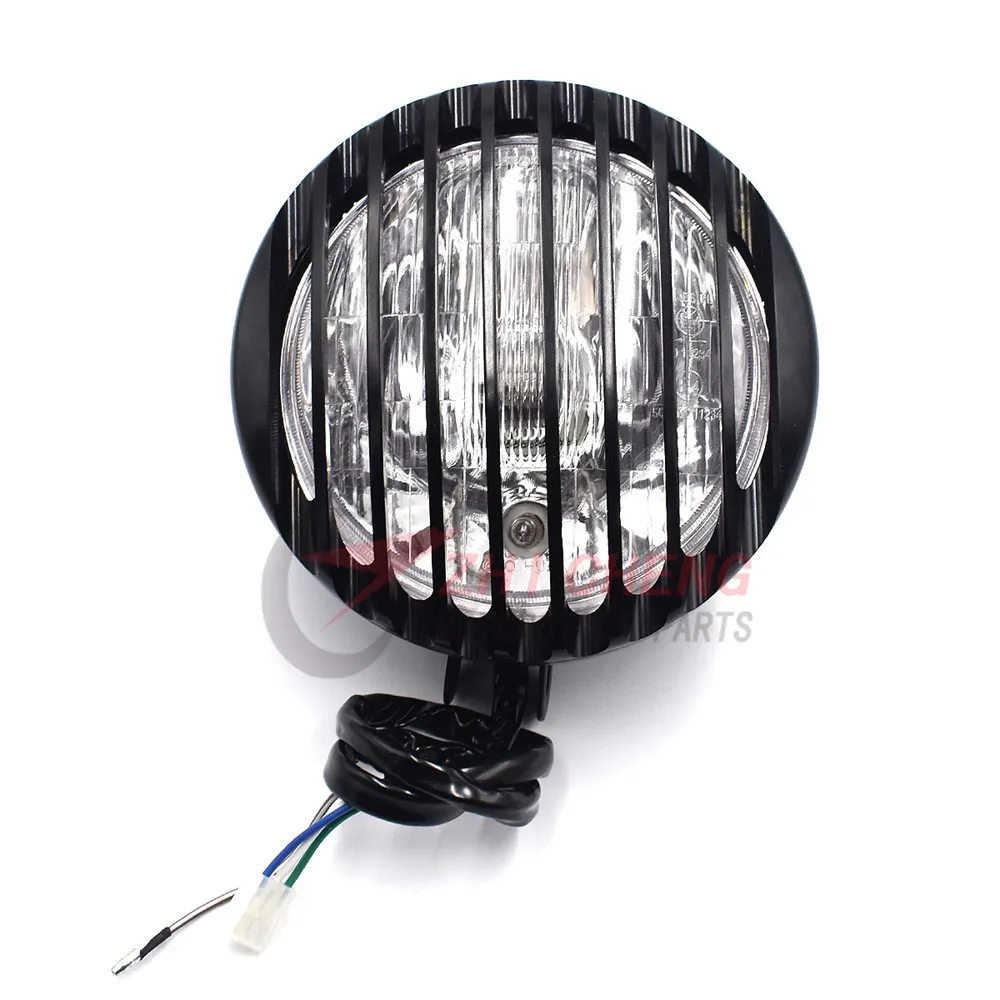 Круиз-Мотоцикл 5 3/4 &quot металлическая фара с крышкой для гриля Yamaha XV250 750 Drag Star 400