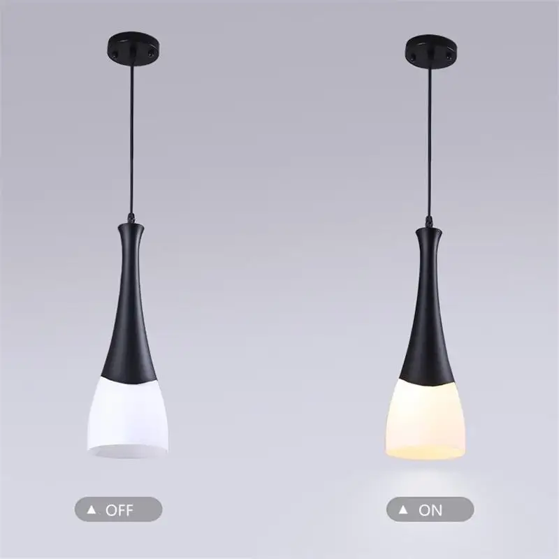 Серебристо-белый современный подвесной светильник в стиле лофт стеклянная