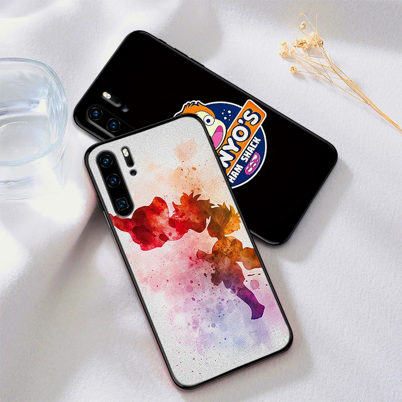 Ponyo on the cliff and a boy Case For HuaweiY9 Prime 2019 Mate 10 20 Pro Nova2 3 4 Lite Nova 2i 3i 5i Y6 Y7 2018 Coque Funda | Мобильные