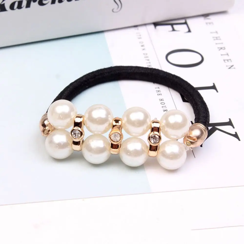Корейское Двухрядное жемчужное кольцо для волос корейские аксессуары Женская