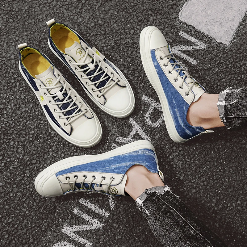 

Cries&D Fashion Men Shoes Flats Casual Shoes Man Breathable Male Sneakers Youth Lace-up Sneakers Male Light Walking Trend