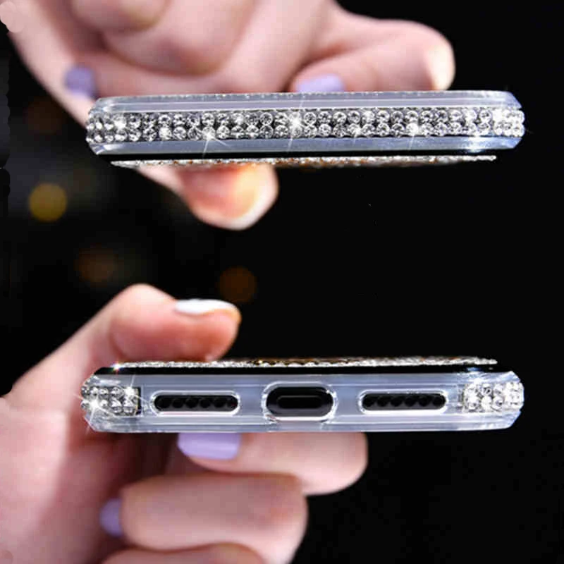 Роскошный Алмазный блестящий чехол для iPhone 11 Pro X XS Max XR мягкий силиконовый 7 8 6 6S Plus
