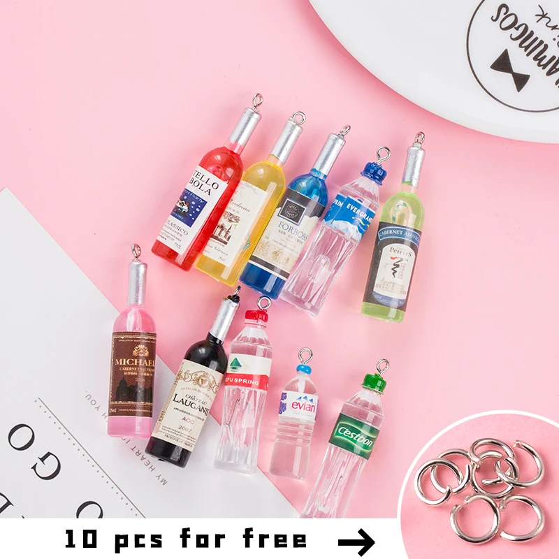 10 шт./лот Моделирование Медведь Бутылка красного цвета медведь бутылки ключевая