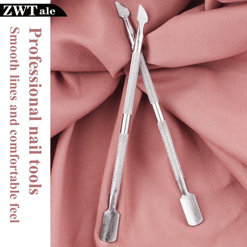 

Rosemary 3Pcs Stainless Steel Cuticle Remover Dual-ended Finger Dead Skin Push Nail Cuticle Pusher Manicure Nail Care Tool