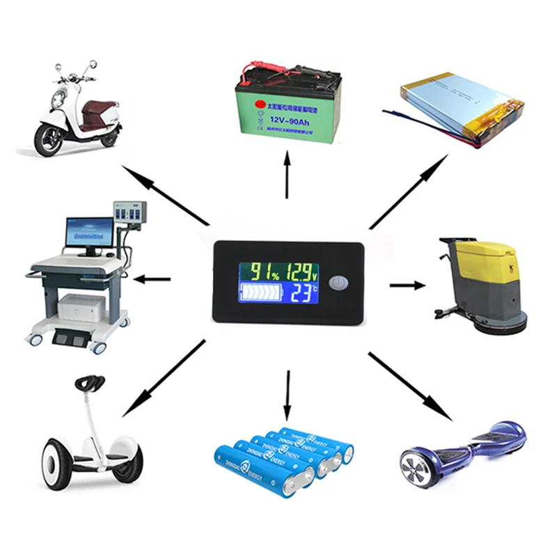 Тестер напряжения с ЖК дисплеем 12 72 в|Тестеры аккумуляторов| |