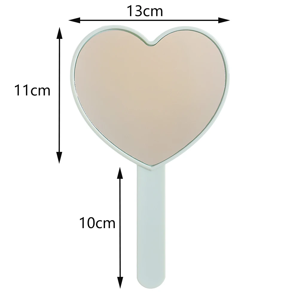 

Unicorn Pattern Vanity Mirror Makeup Mirror Handheld Cosmetic Mirror Heart Shaped Mirror Single Side Looking Glass