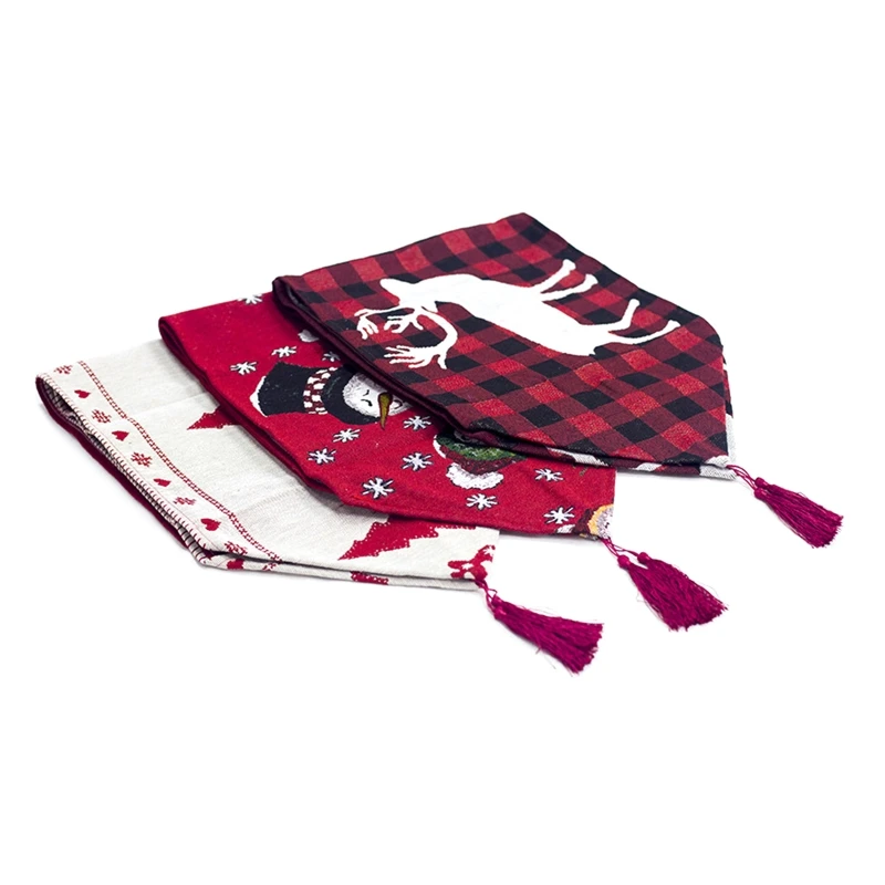 Украшения для Рождества снеговик олень Рождественское дерево с вышитым узором