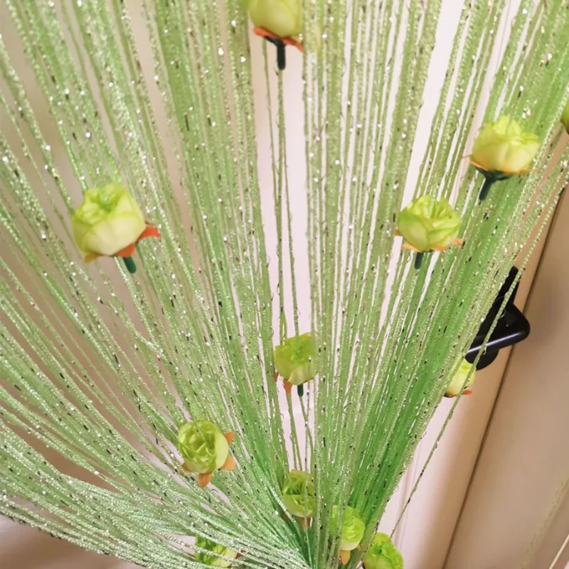 1 шт. занавеска из серебристой шелковой нити без перфорации для свадьбы