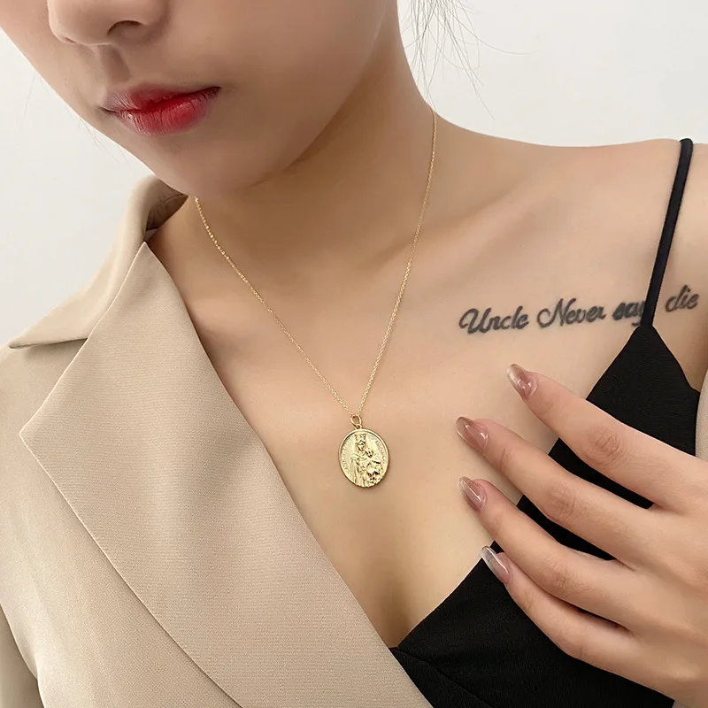 

Coin Necklace 925 Silver Pendants Boho Jewelry Minimalism Chocker Kolye Vintage Collier Bijoux Femme Boho Necklace for Women