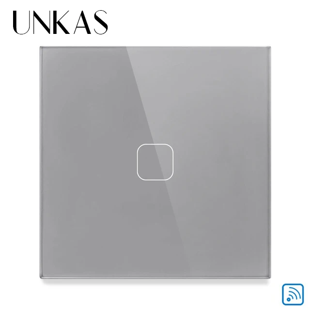 UNKAS 1/2/3 кнопочный ЕС/Великобритания стандарт RF433 настенный сенсорный выключатель