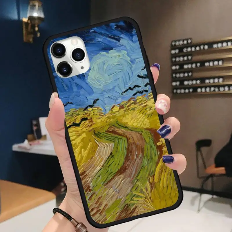 

printing van gogh Phone Cases for iPhone 11 12 pro XS MAX 8 7 6 6S Plus X 5S SE 2020 XR Soft silicone
