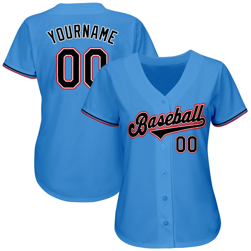 

High Quality Baseball Jersey Print Team Name Number Customized Mesh Breathable Sleeve Sportswear for Women/Kids Any Colour