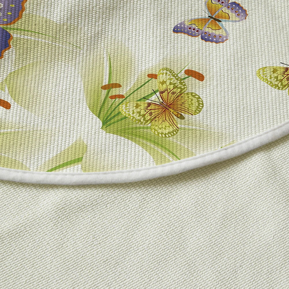 

Silstar Tex Clean Sky Flower Rural Rug Living Room Carpet Cotton Yoga Round Dropship Cats Antifouling Diameter 90cm