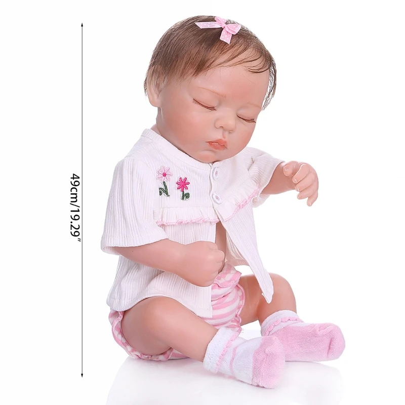 

49cm Doll Realistic Full Soft Silicone Vinyl Newborn Sleeping Babies Monkey Toy