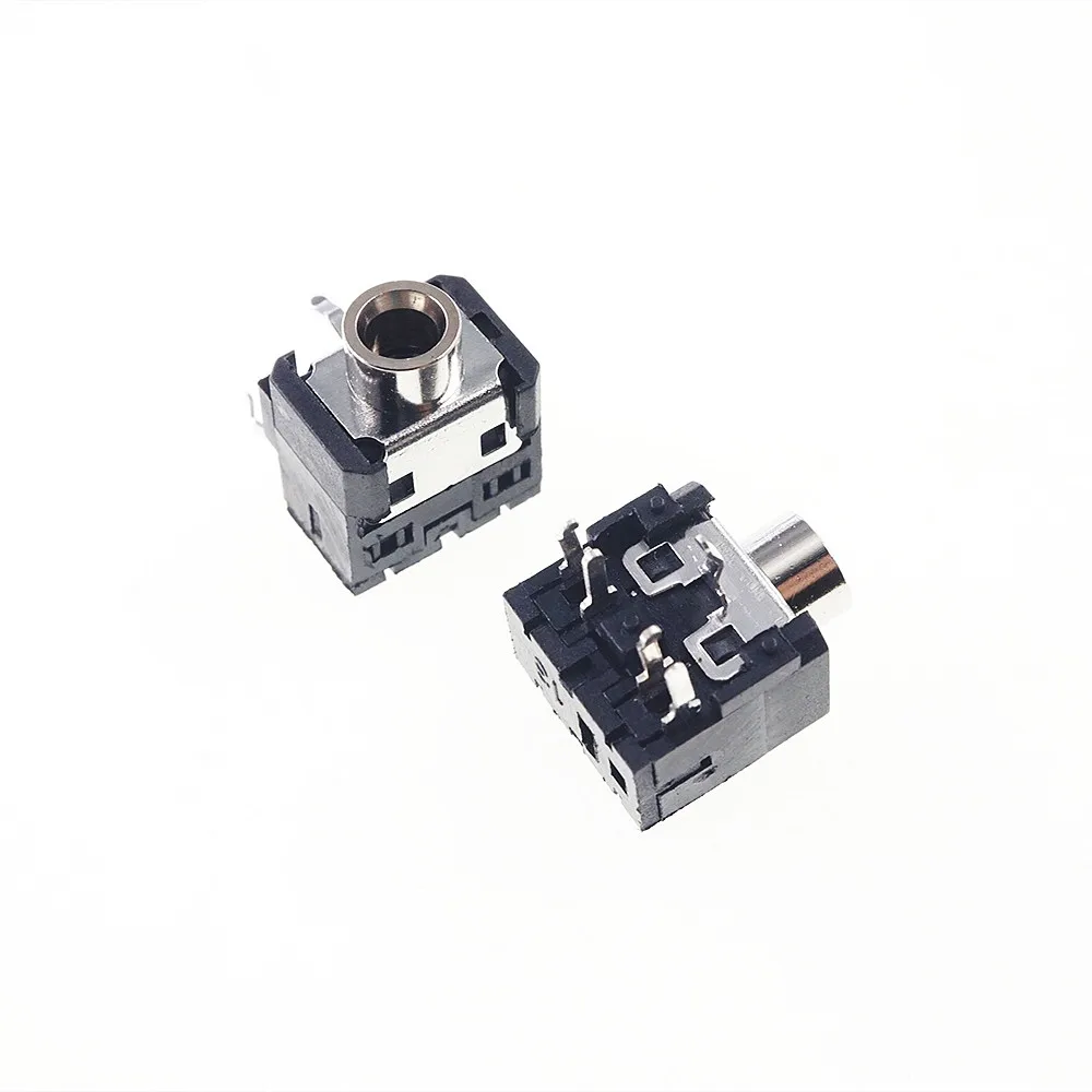 100 PCS 3.5 mm Audio Jack TRS 5 contacts 3 conductor Stereo Connector Through Holes PCB Right Angle TIP Ring Internal Switch |
