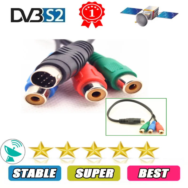 

Espana Europe AV Cable The Latest 2021 Satellite TV Receiver Support DVB-S/S2 For V7 V8 V9