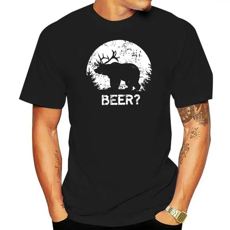 

Лидер продаж 2022, модная летняя стильная футболка с изображением пива, медведя, оленя, охотника, оленя, медведя, подарок на день рождения