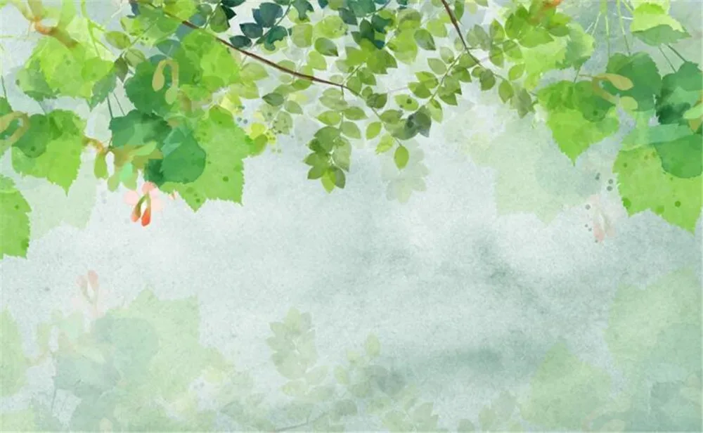 

milofi custom wallpaper mural 3d nordic small fresh hand-painted watercolor cartoon flower vine pastoral mural background wall