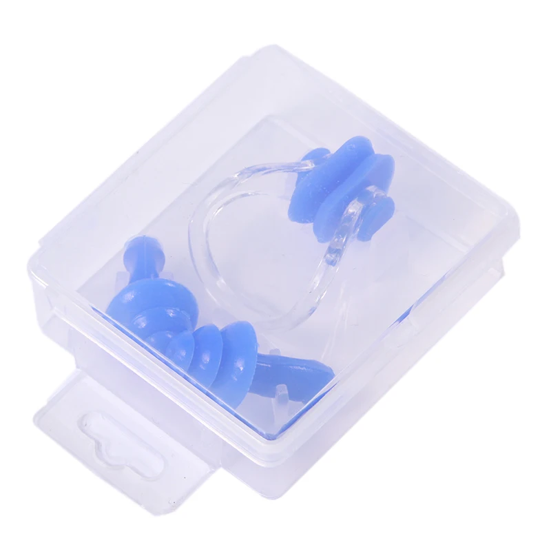 

Waterproof Soft Swimming Earplugs Nose Clip Case Protective Prevent Water Protection Ear Plug Soft Silicone Swim Dive Supplies