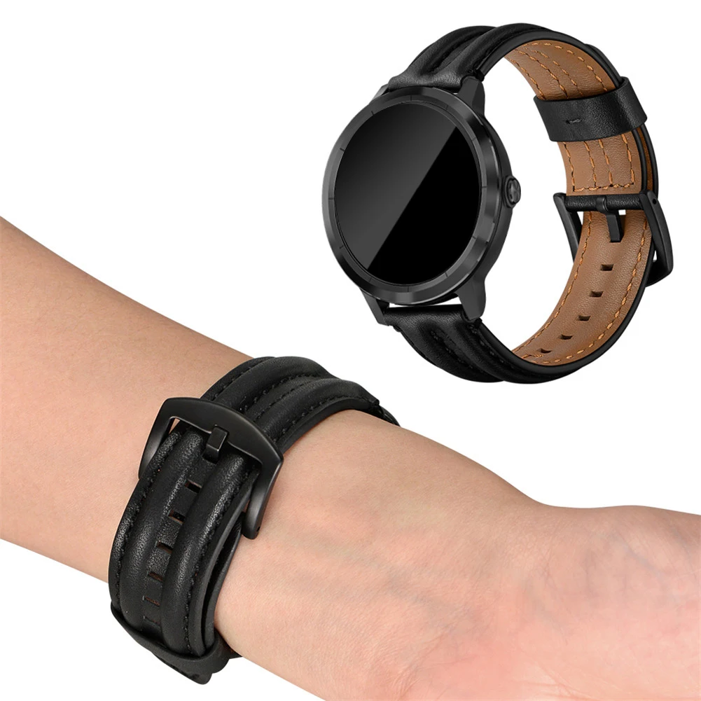 

20 mm Leather Watchband Women Men High Quality Waterproof Breathable Adjustable Watch Belt Strap Accessories