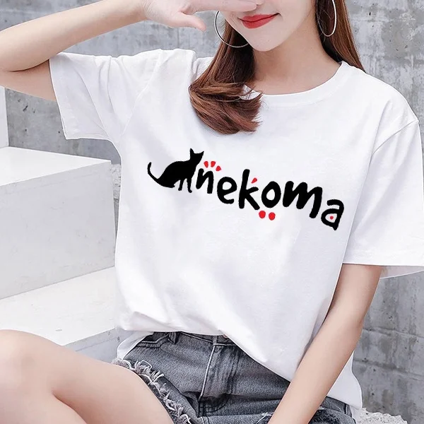 

Luren Oversized T Shirt Haikyuu Printed T-shirt Kuroo Harajuku Anime Short-sleeved Harajuku Fashion Hip-hop Top Unisex