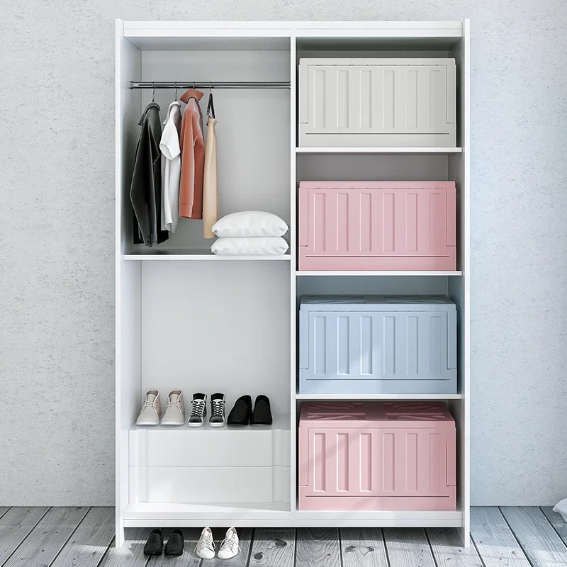 COSTWAY складная коробка для хранения игрушек органайзер одежды пластиковый