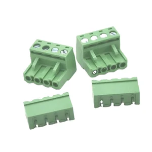 5 Pieces5.08 2/3/4/5/6/7/8/9/10/ 12Pin  Straight Needle Terminal Plug Type 300V15A 5.08mm Pitch Connector Pcb Screw Terminal Block